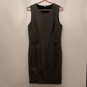 Wool olive green dress